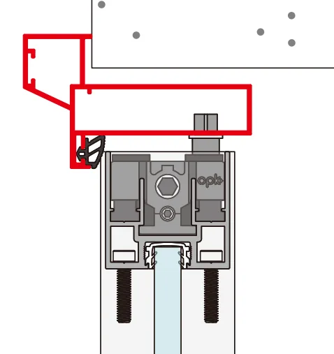 A323 OPK PS Telescopic Roller System End Profile, BLACK (6 m)