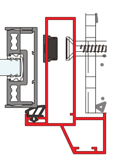 A323 OPK PS Telescopic Roller System End Profile, BLACK (6 m)
