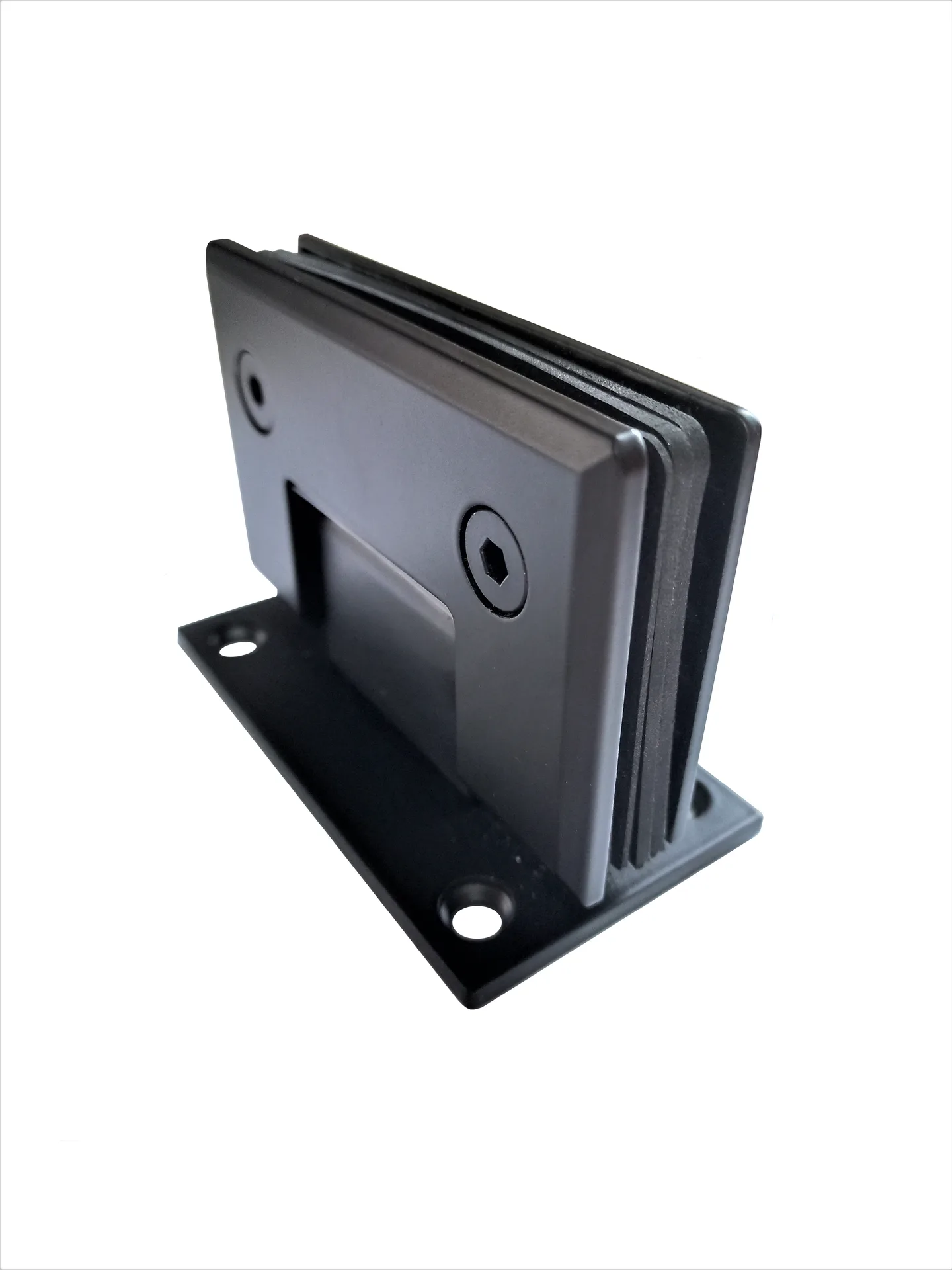 MD 301B - Wall-to-Glass Hinge 90 (Full Plate), Matte Black