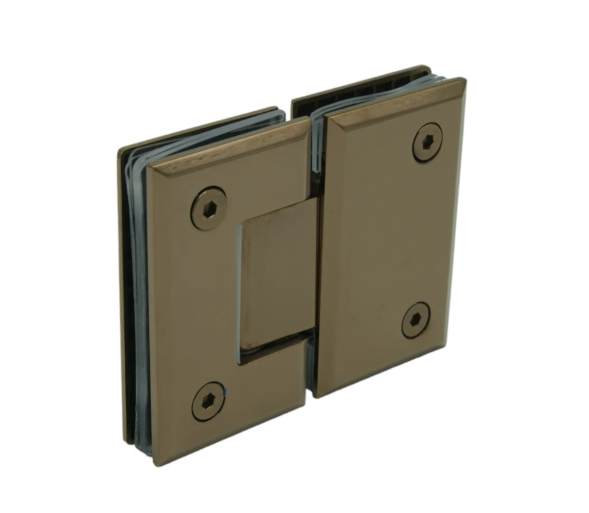 MD 303 GR - Glass-to-Glass Hinge 180, Gunmetal Grey