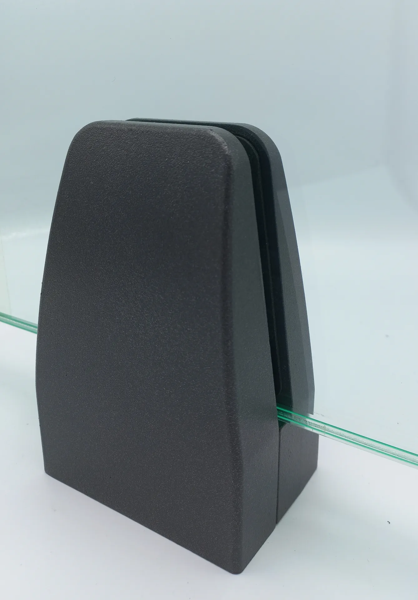 MD 310V Glass Support Foot for 12mm Glass, Aluminium RAL 7016
