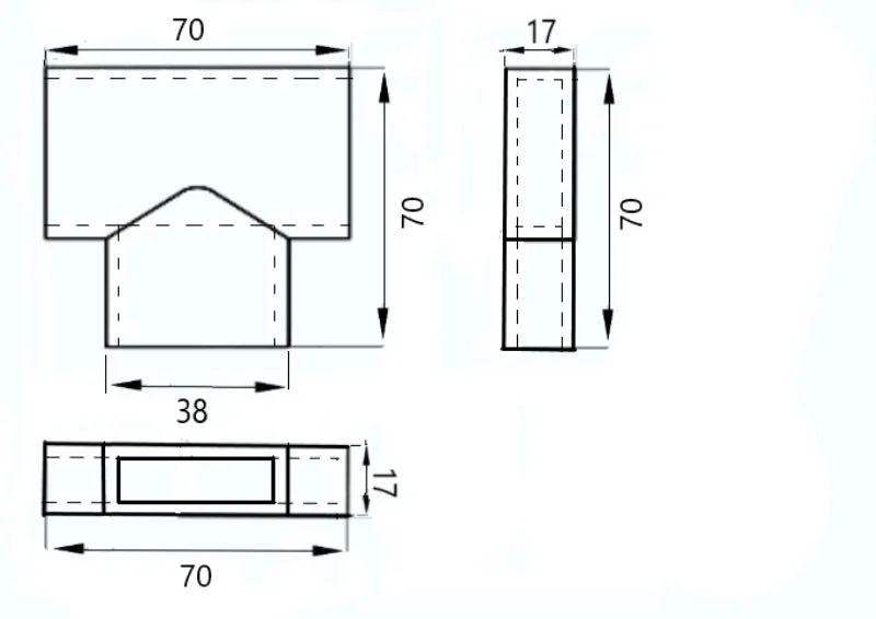 MD 316 SSS Channel Connector - Channel 3 Directions 30x10mm
