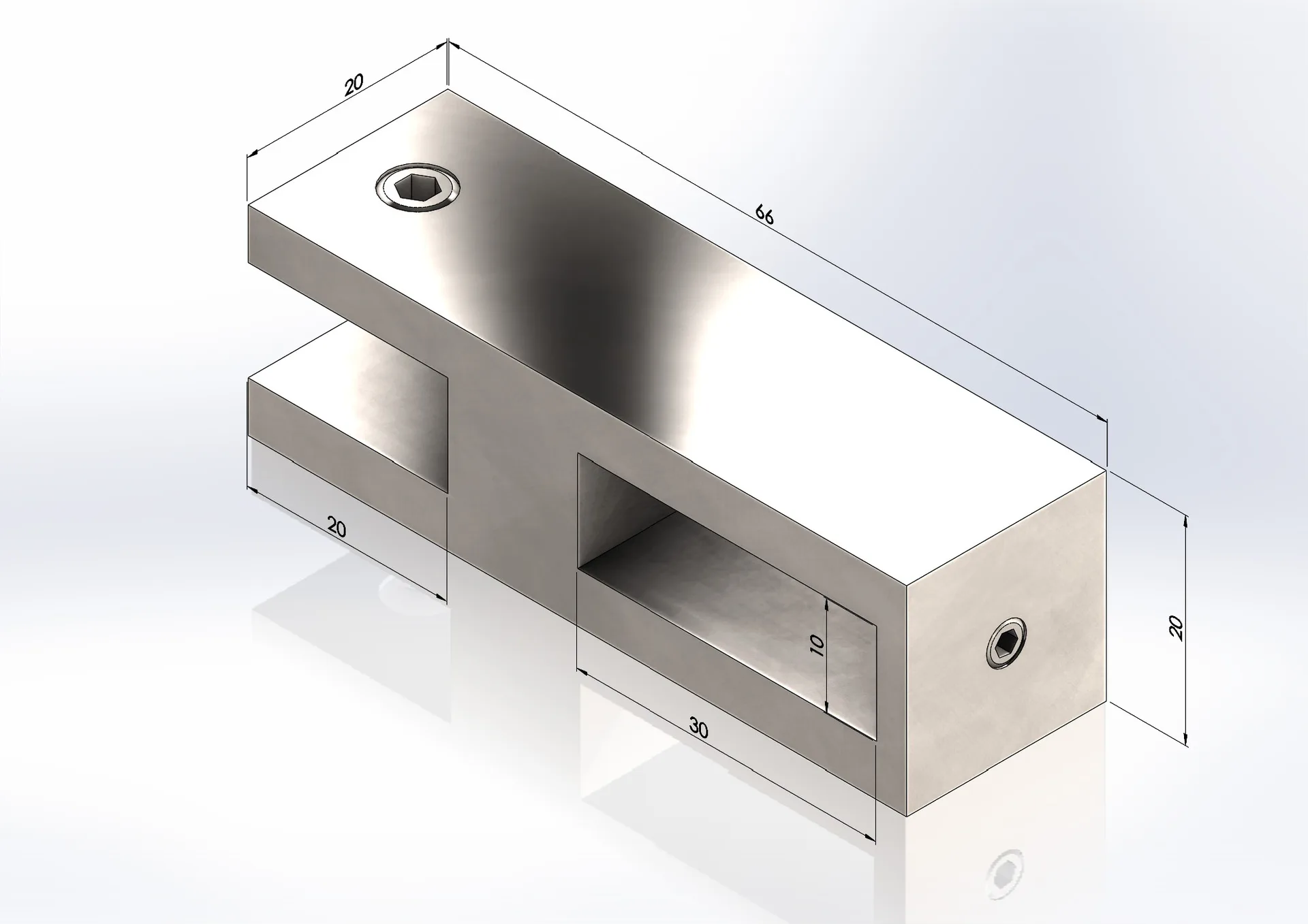 MD 320G GOLD - Conector sticla - teava 30x10