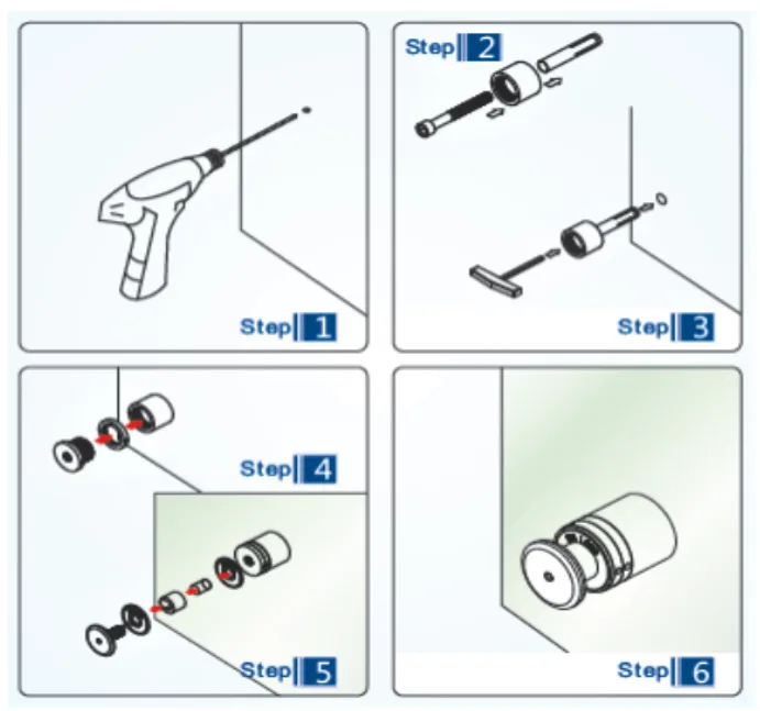 44-50mm/40mm Adjustable Distantier Connector for Glass 12-17.5mm (MD 40110AK)