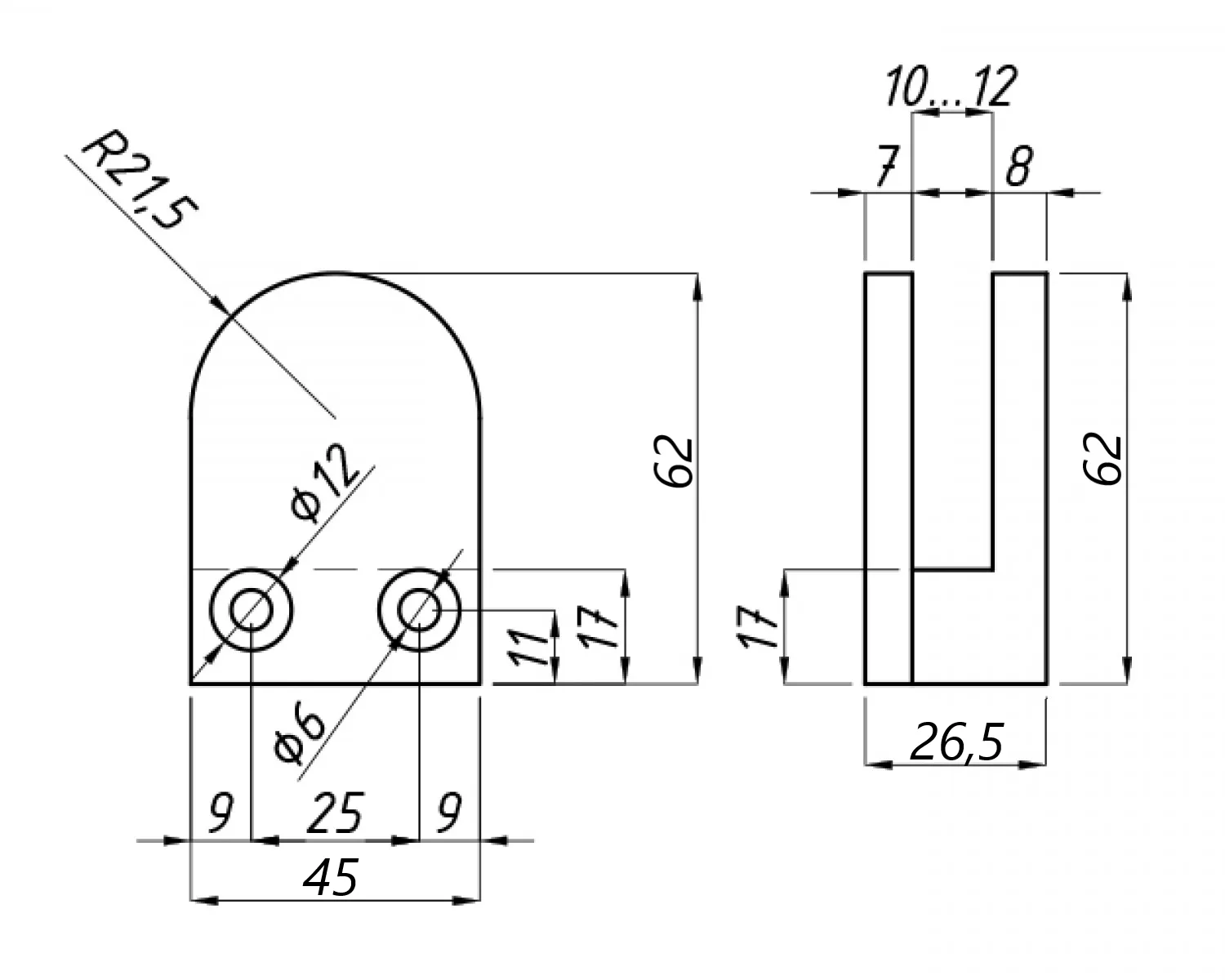 SFC-512FS - Stainless Steel Glass Clamp for Flat Surface (8-10mm)