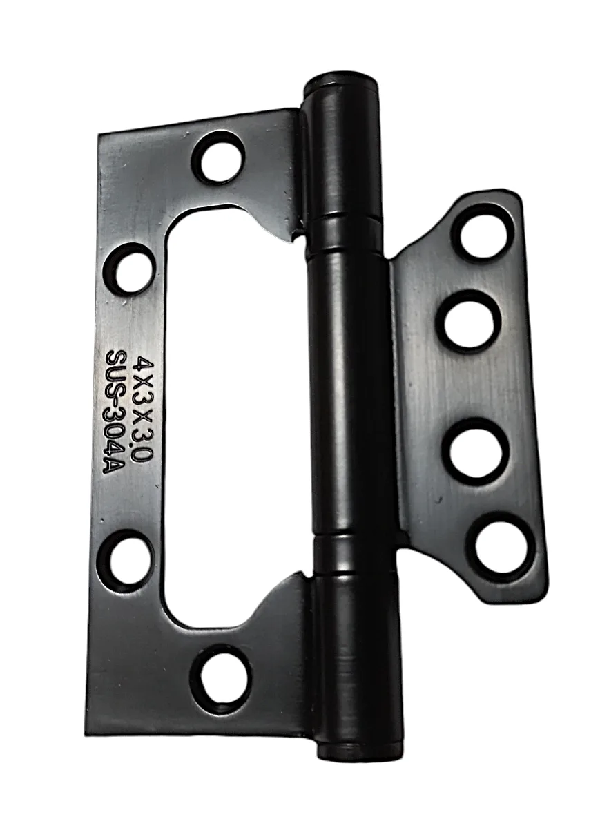 Butterfly Type Applied Glass Hinge, Matte Black
