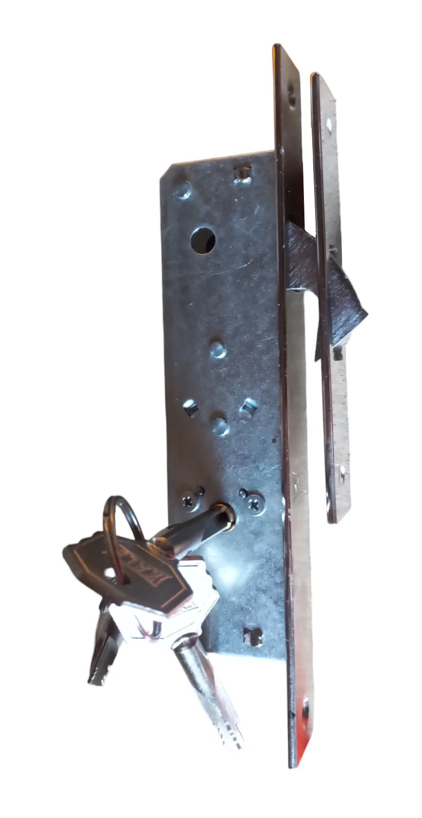 KALE Lock for Glass Door, Exterior, with F3 Cylinder, Chrome