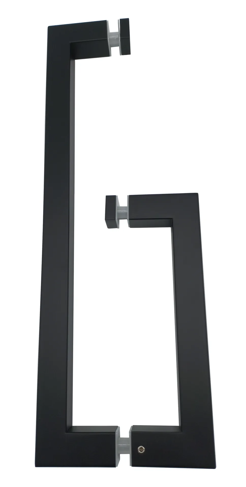 MD 625 B BLACK - Rectangular Pull Handle with Towel Bar 400x200mm, Matte Black