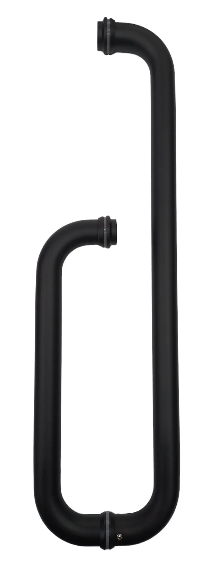 MD 626 BLACK - Shower Door Handle with Towel Bar 475x275x25mm, Matte Black