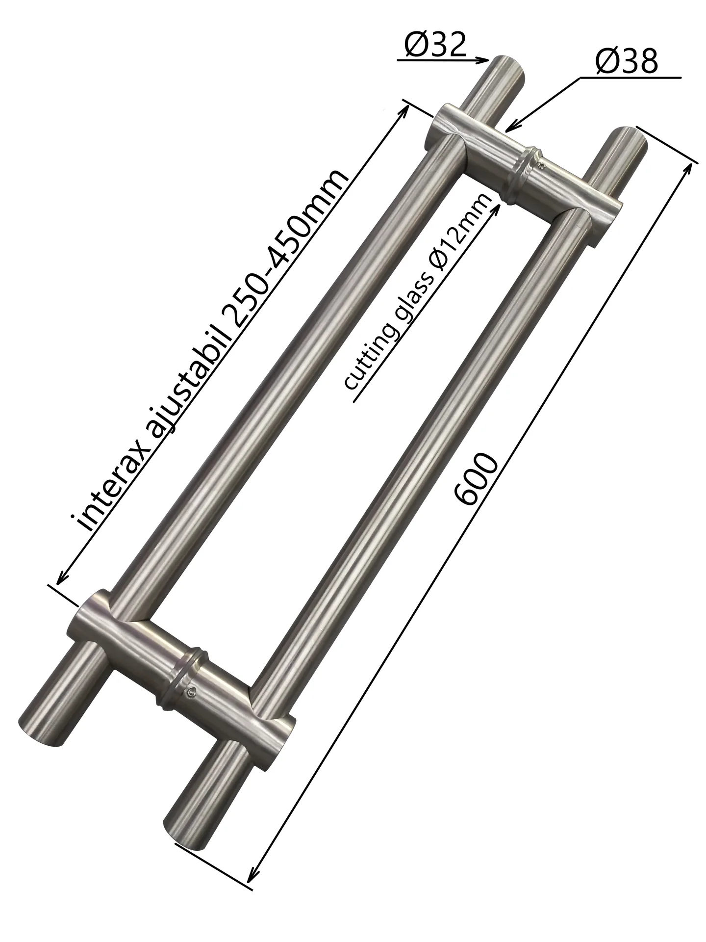 MD 633 A - Maner mm REGLABIL (600*450*32*0,8) (600*450*32*0, 8)