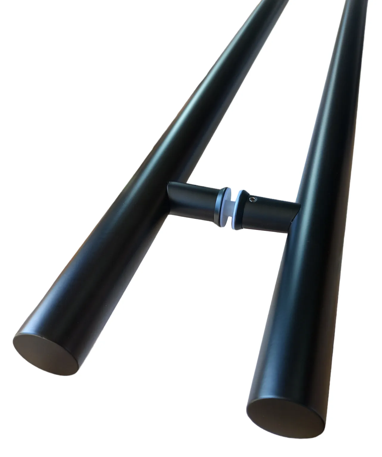 H-shaped Double Pull Handle for Glass Doors, Matte Black (1200mm Length)