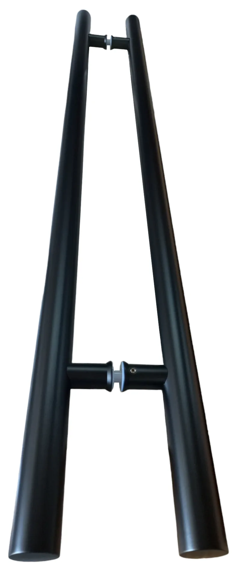 H-shaped Double Pull Handle for Glass Doors, Matte Black (1200mm Length)