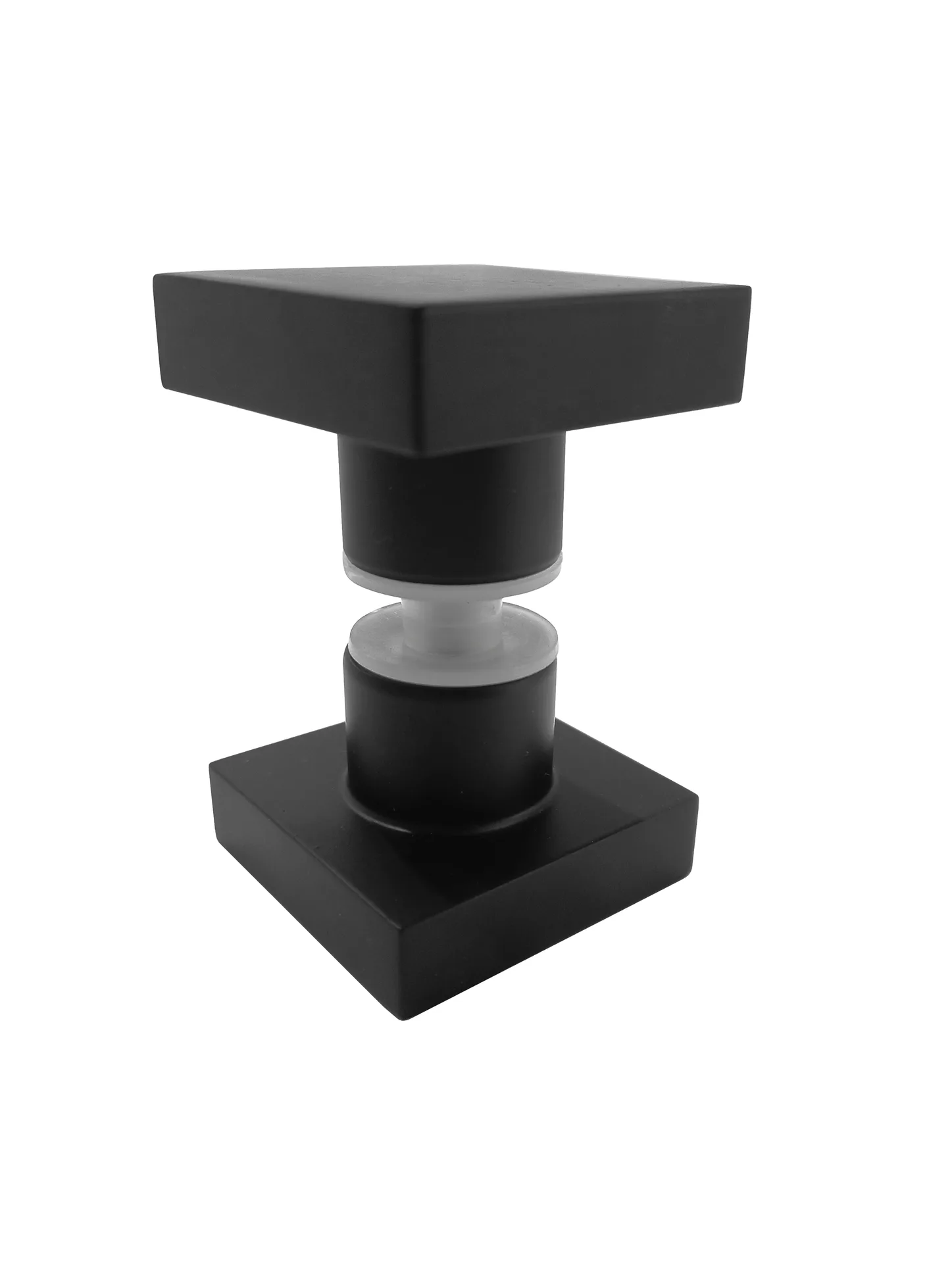 MD 684 B BLACK - Square Shower Door Knob 35x35mm, Matte Black