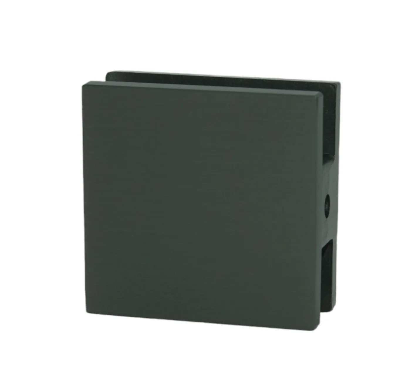 MD 721P GMG - Wall-to-Glass Connector 90 (Single Hole) 45x45mm, Gunmetal Grey