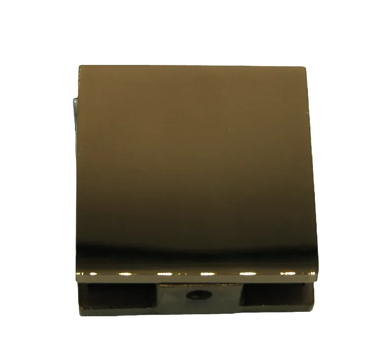 MD 721P GR - Square Wall-to-Glass Connector 90, Rose Gold