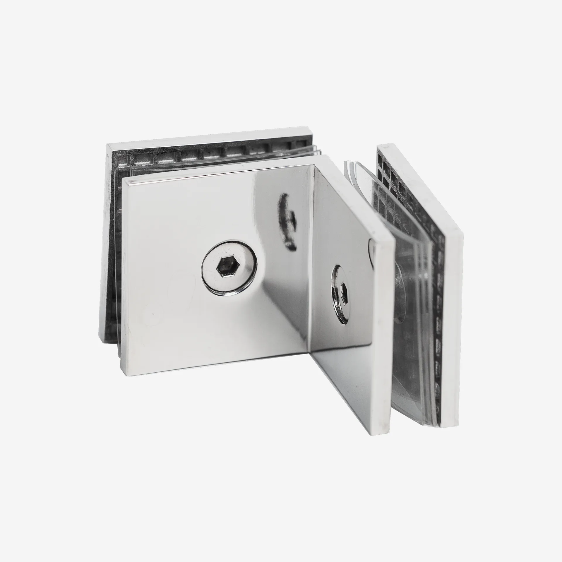 MD 725P - 90 Square Glass-to-Glass Connector
