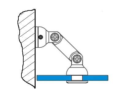 MD 803A SSS - Adjustable Glass-to-Wall Connector 82 mm (without Drill) SSS