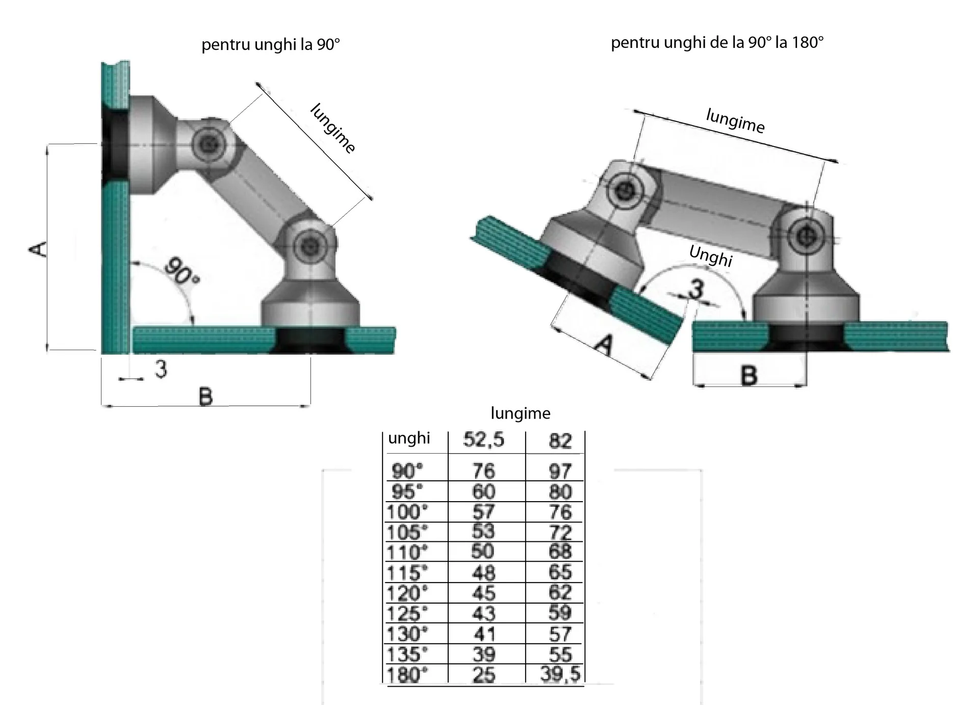 MD 803A SSS - Adjustable Glass-to-Wall Connector 82 mm (without Drill) SSS
