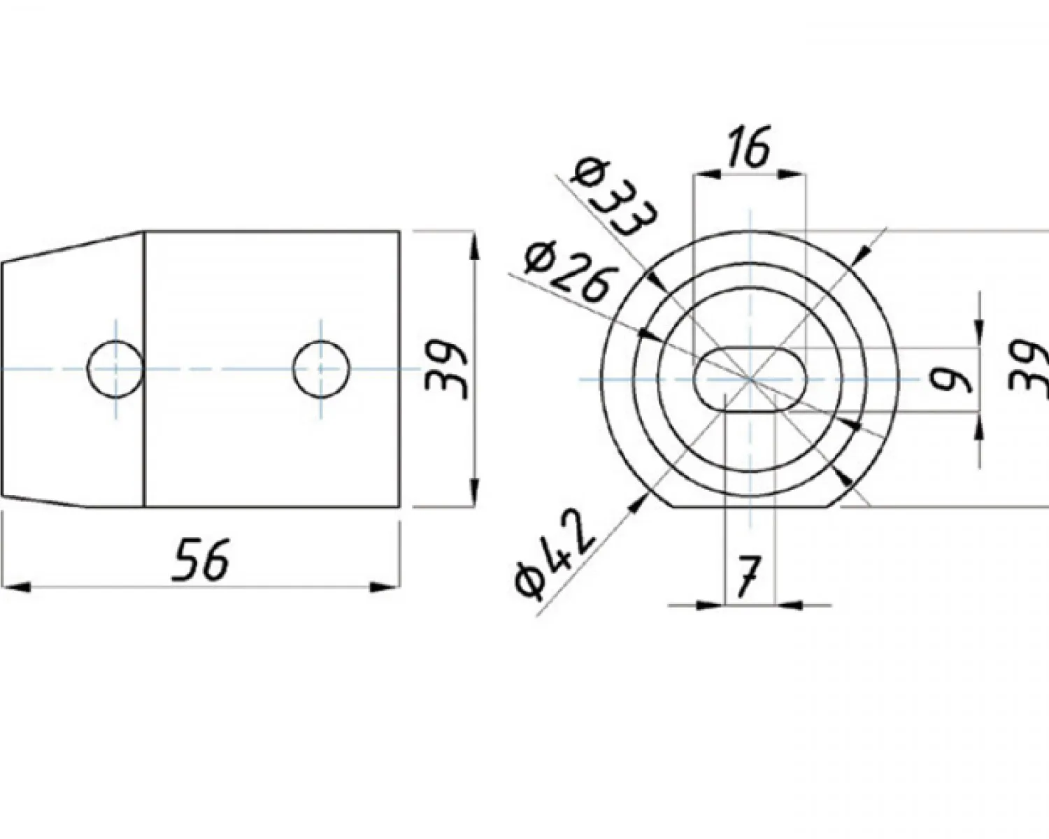 MD 818 SSS - Conector d 25.4 (Manet)