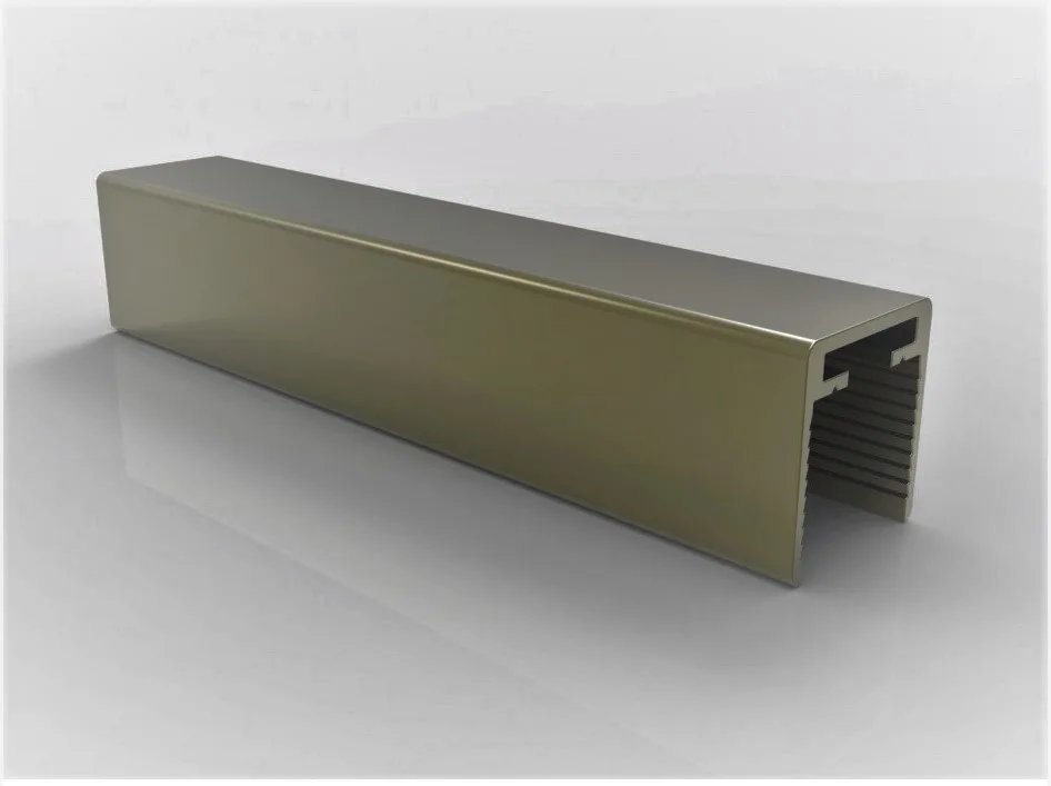 30x28 Profil U mana curenta din aluminiu BRONZ, sticla 12-16mm (6 m)