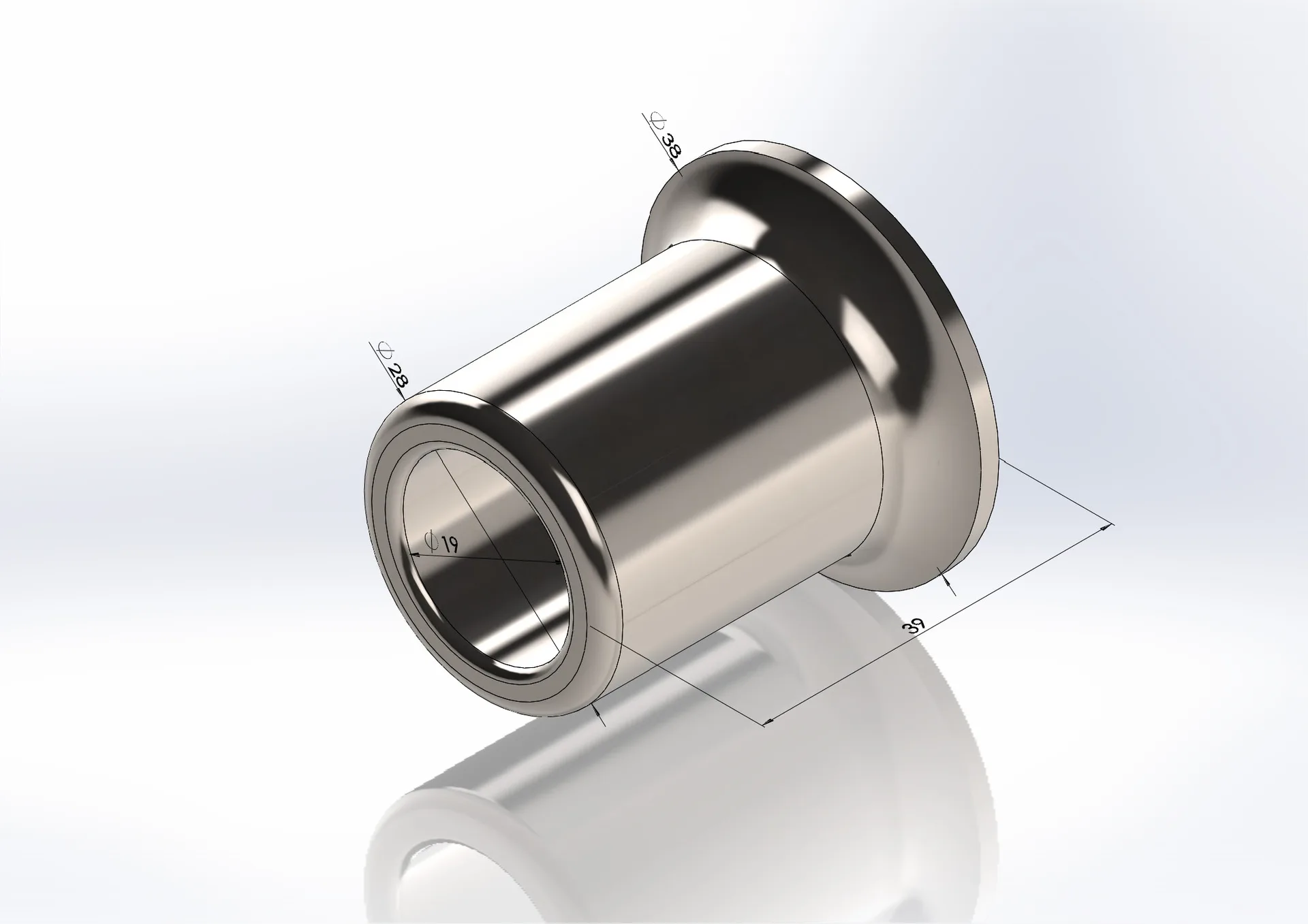 MD 907 GMG - Conector stabilizare perete-teava GUNMETAL GRAY