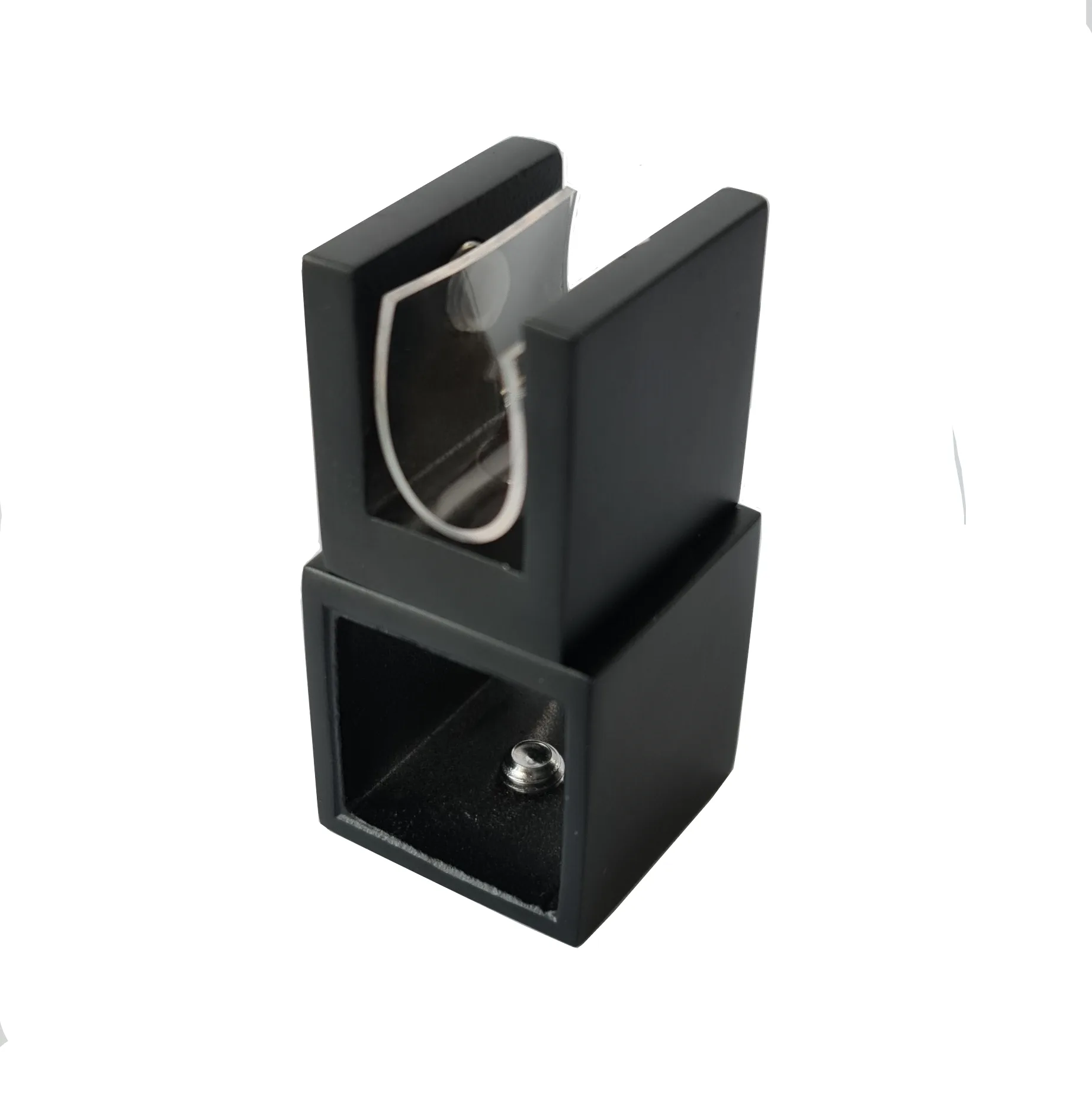 MD 914 B / 20x20 BLACK - Pipe-to-glass stabilizing connector