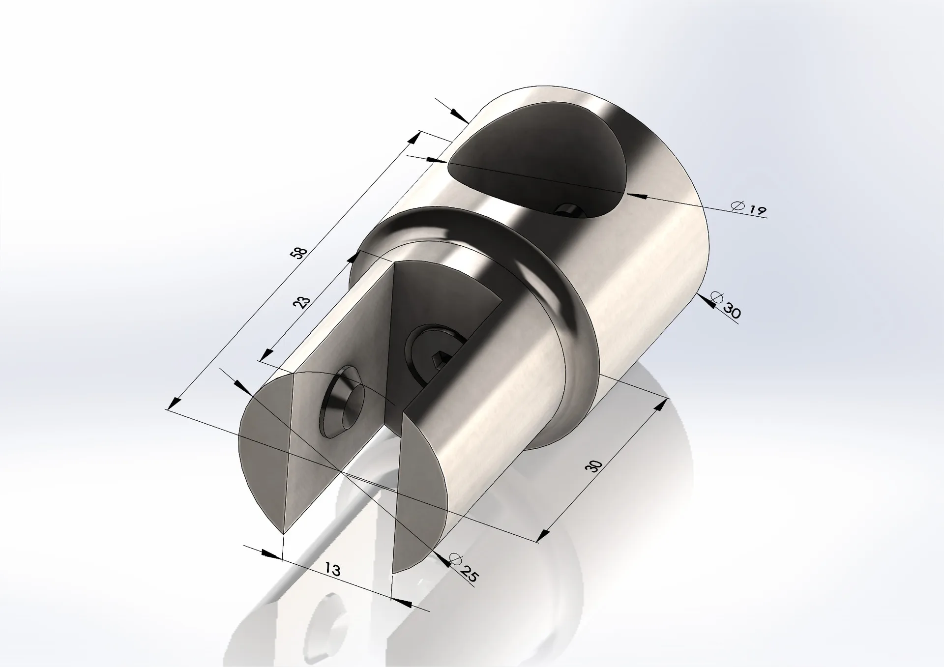 MD 914A SSS - Conector stabilizare teava-sticla (inchis)