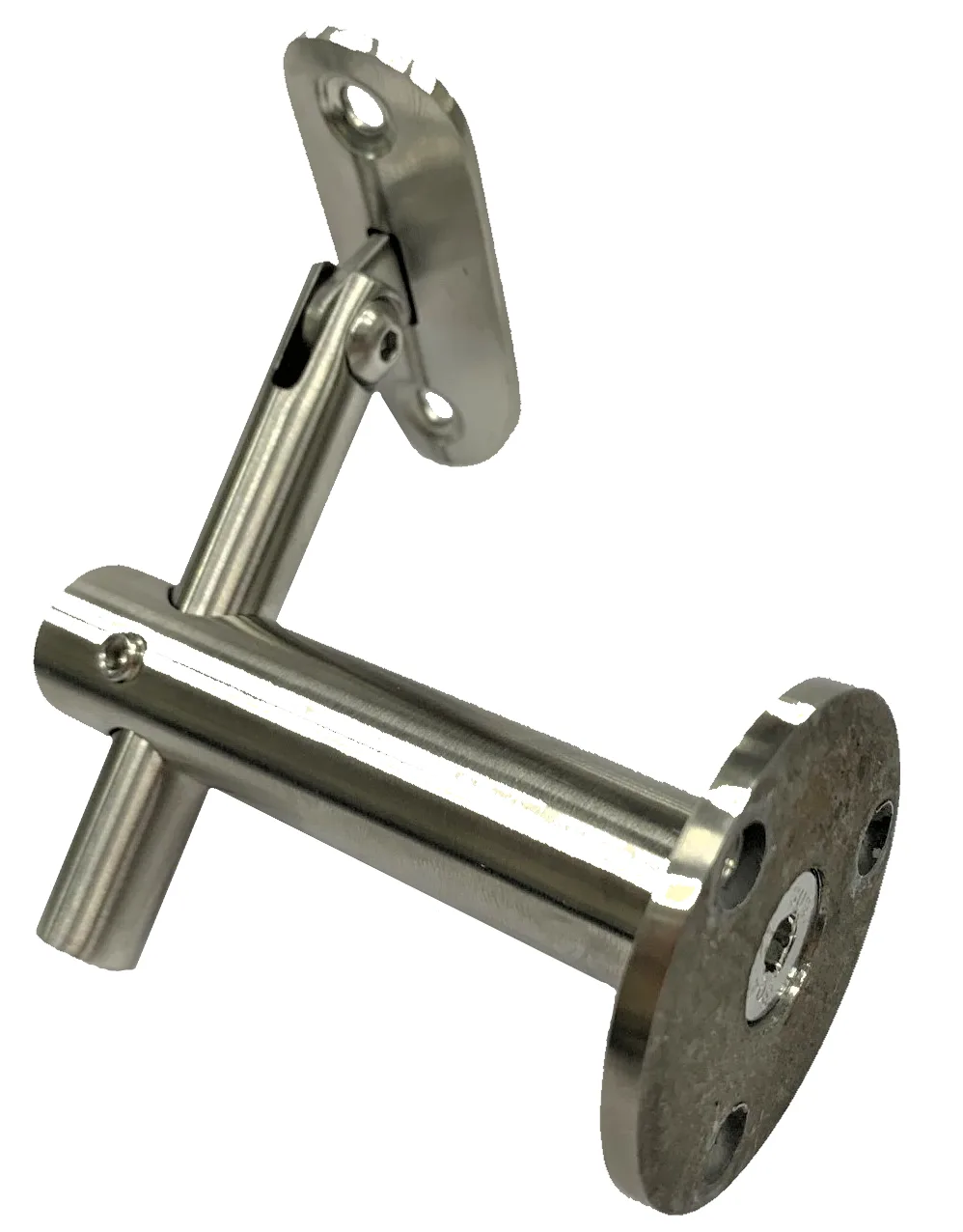 MD 9WP - Adjustable Wall-Mounted Handrail Support, Satin Stainless Steel