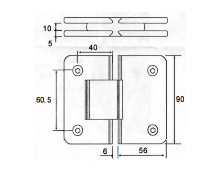 MD H180 - Hydraulic Glass-to-Glass 180 Hinge