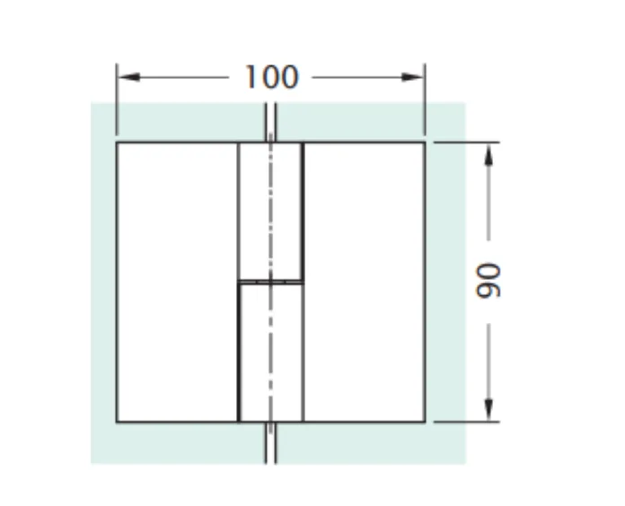 MD LH10-2/R - 180 Glass-to-Glass Lift-Up Profile Hinge, Right Hand