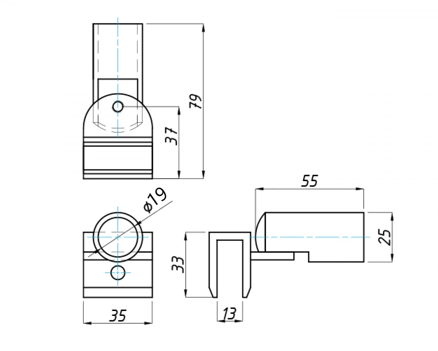 MD SC-11 PSS - Conector stabilizare sticla-teava reglabil
