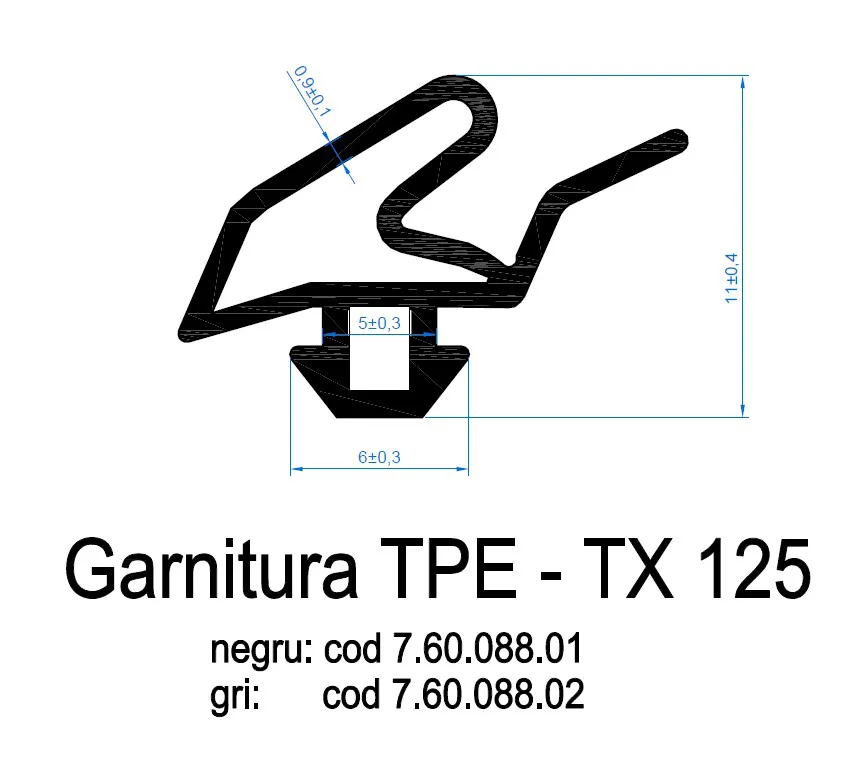 Door Threshold Seal (MD tpe tx 125)