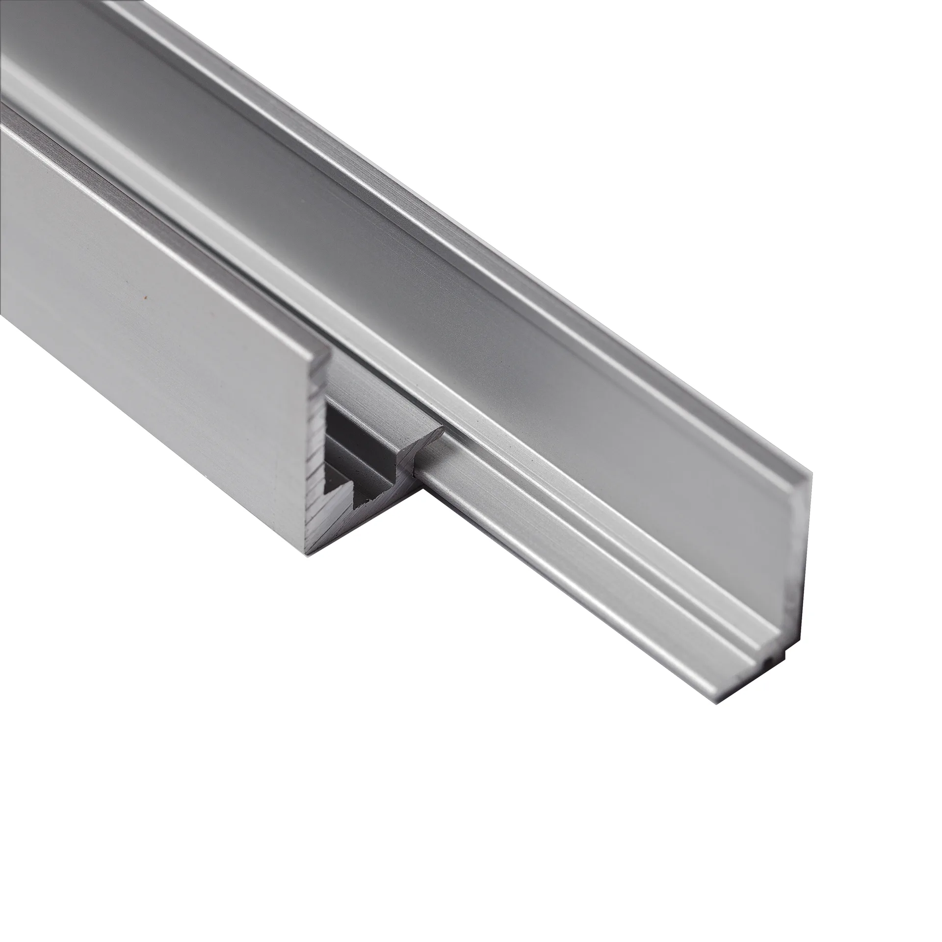 U-type handrail profile 20x20 reliefed anodized 6m