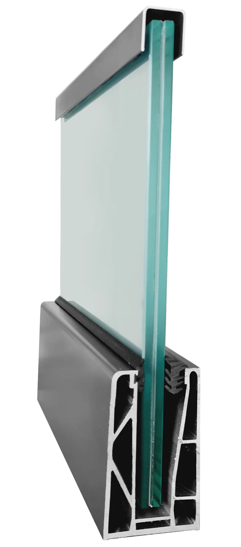MDP 55AN Standard Balustrade Profile Set Natural Anodized mat