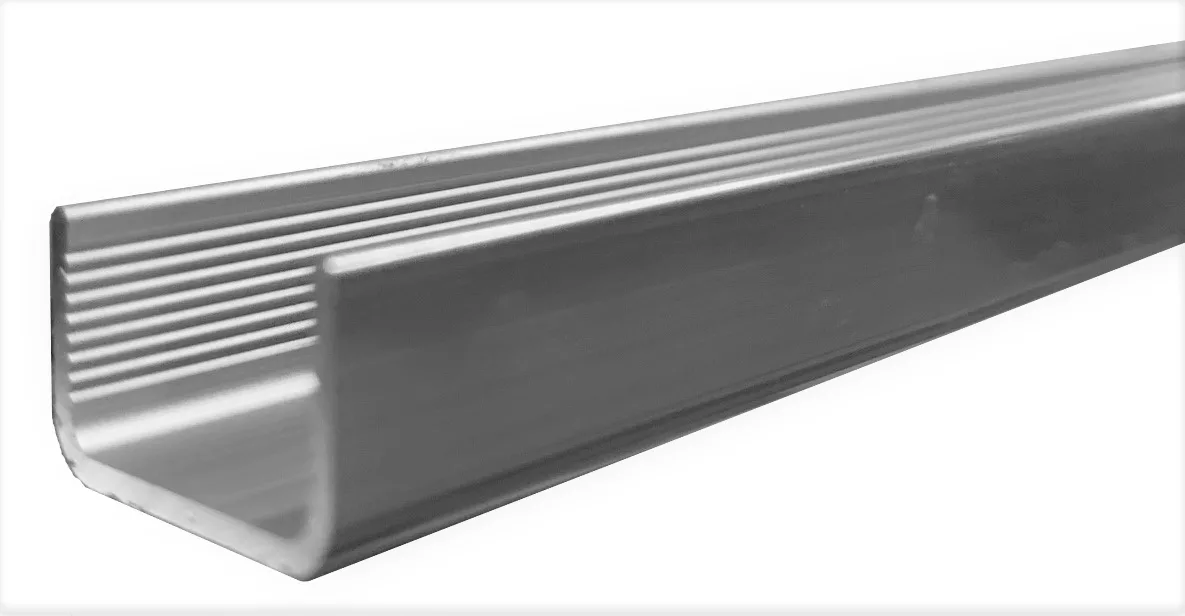 PR8052 U-type handrail profile (20.3x12.5) glass 16mm (Anod, 6 m)