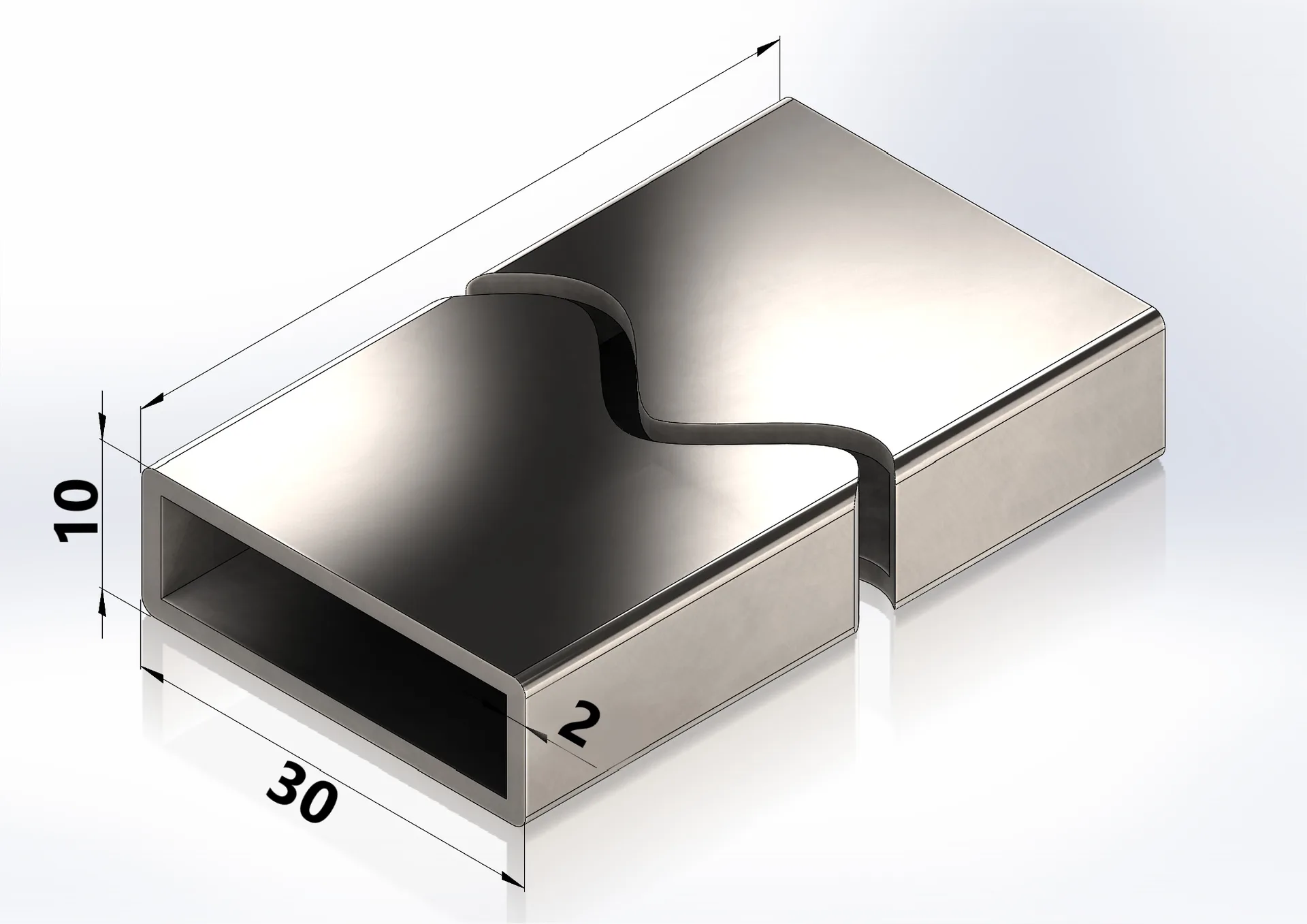 Profil BLACK 30x10*2.0 L