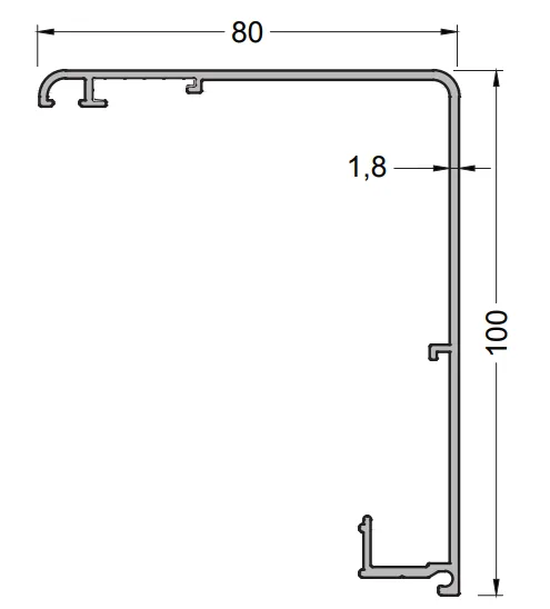 Profil suport toc telescopic, 6mt