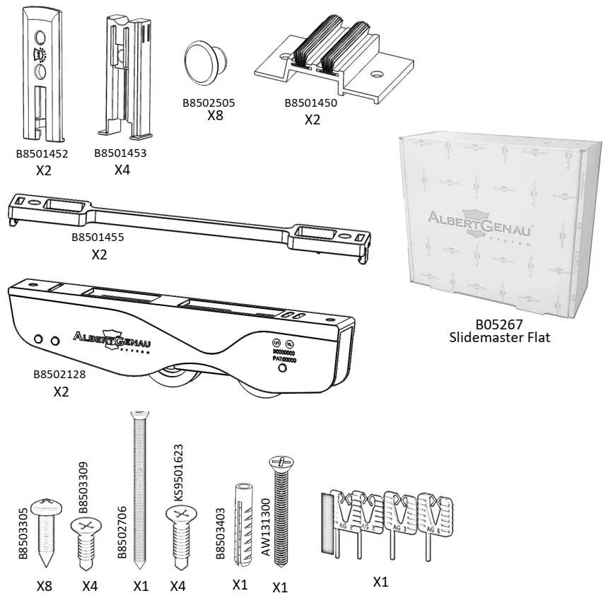 Slide Master Flat Sliding Panel Set