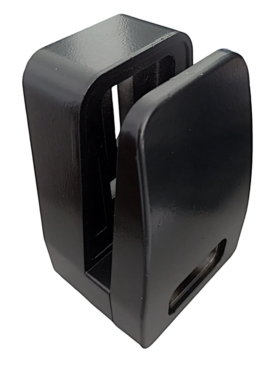 MD 310V Side-Mounted Glass Support Post, Aluminium, RAL9005 Black
