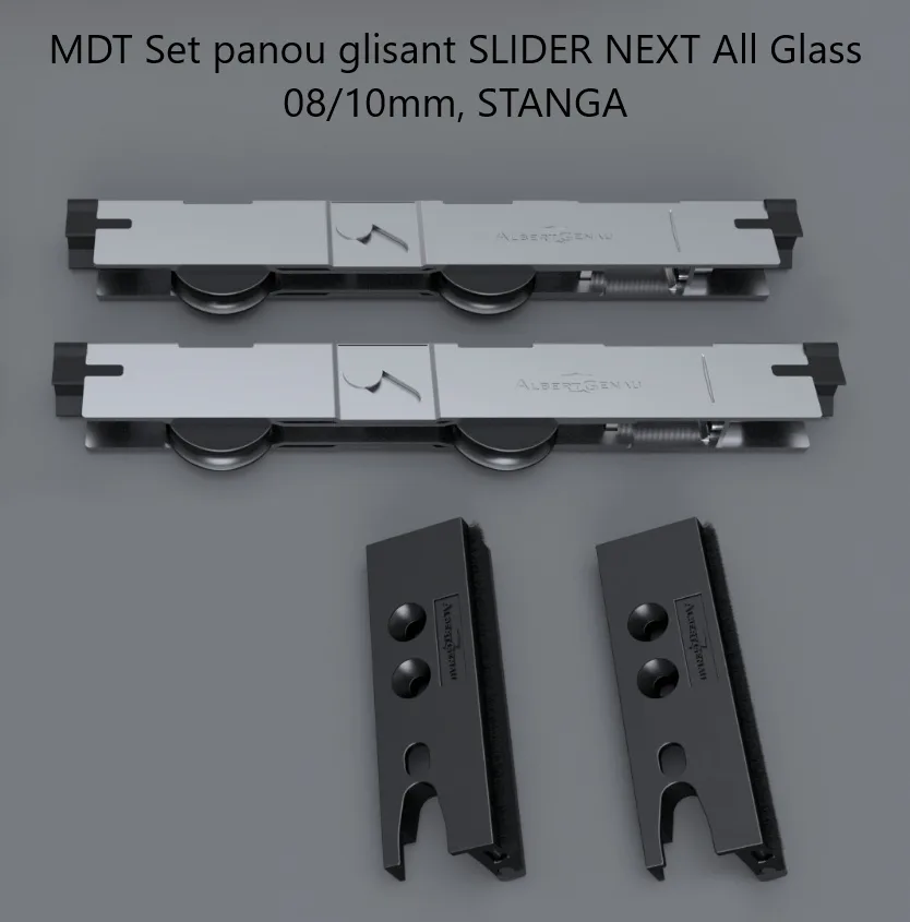 MDT Set sliding panel SLIDER NEXT All Glass 08/10mm, Left