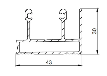 MD 30x43 sina de glisare 2 cai(inferioara/superioara), SLIDER NEXT (Press, 6 m)