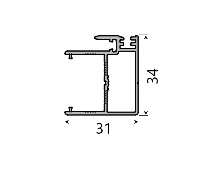 Slide Master Flat Profile, 31x34, Press, 3 m