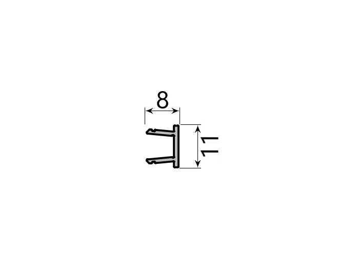 Slide Master Additional End Profile, 8x11 (Press, 6 m)