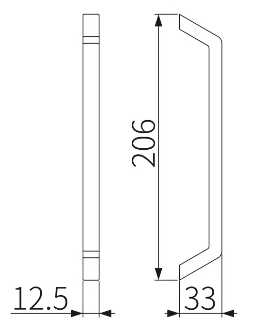 A518 OPK PS FG Maner tip barca sistem glisant (prindere suruburi) (Moonlight Grey)