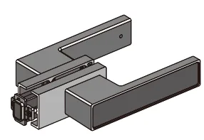 A542 OPK PS Magnetic Lock, Perimeter Profile Door, BLACK