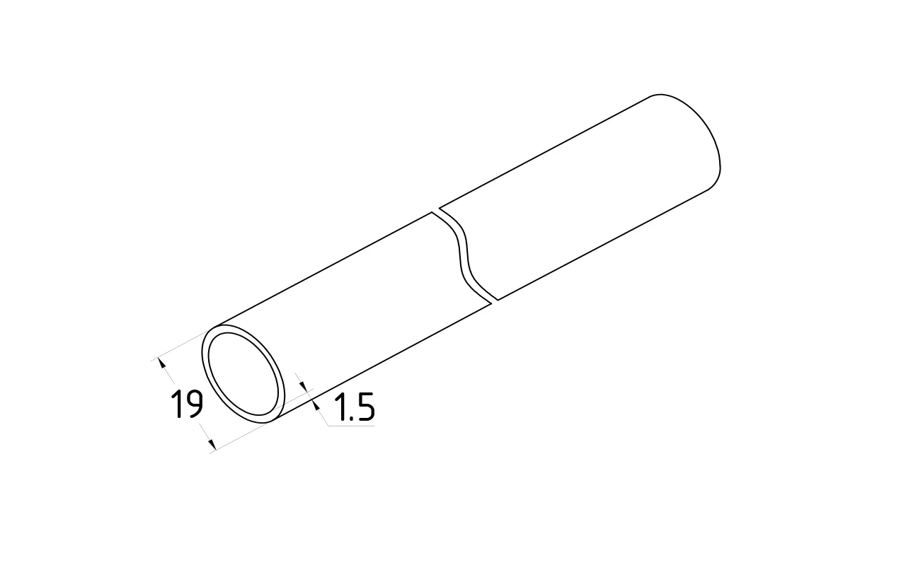 Teava inox DN19 satin (3 m)