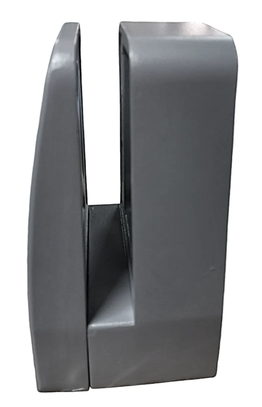 Aluminum glass support foot 12-16mm, lateral fixing, RAL9006