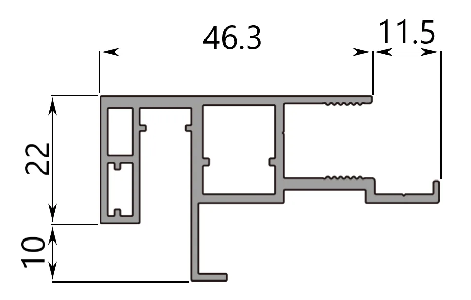 A339 OPK PS Invisible Door Slide Rail (6 m)