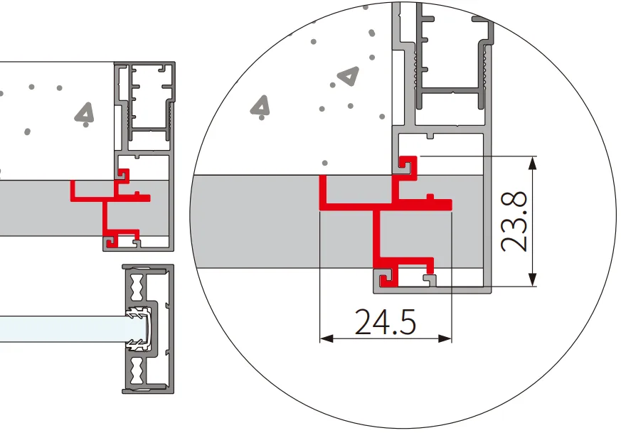 A341 OPK PS Additional Vertical Masking Capacity for Invisible Door (6 m)