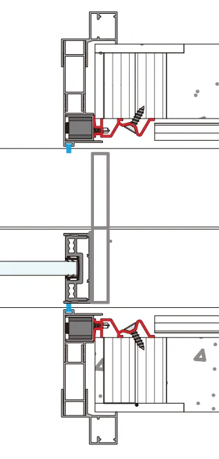 A326 OPK PS U-type handle profile for door POCKET (6 m)